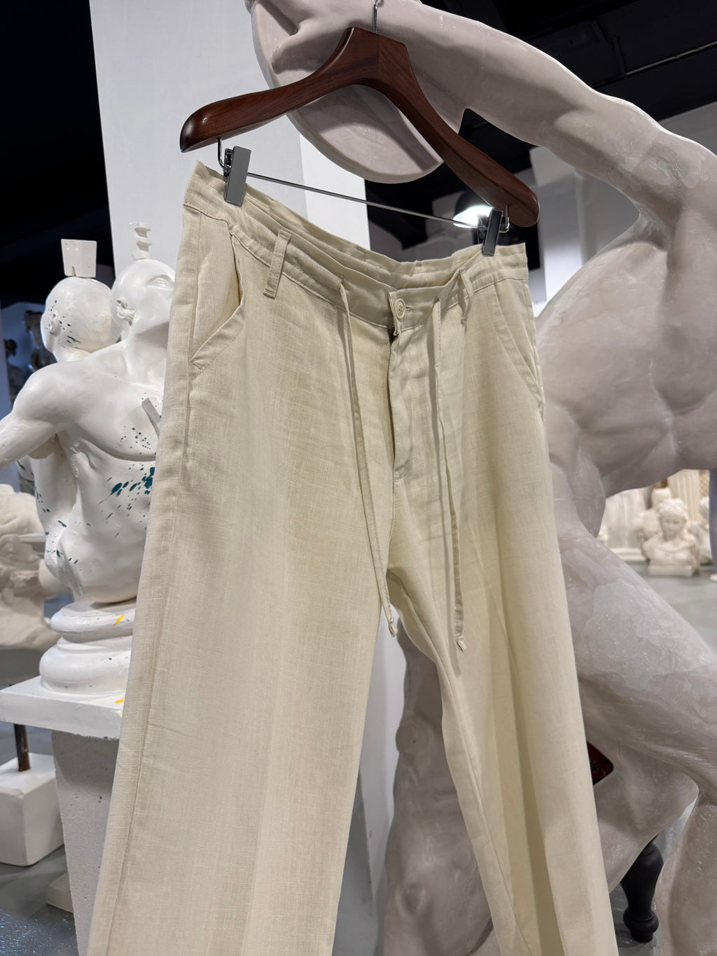 BEJ KETEN PANTOLON