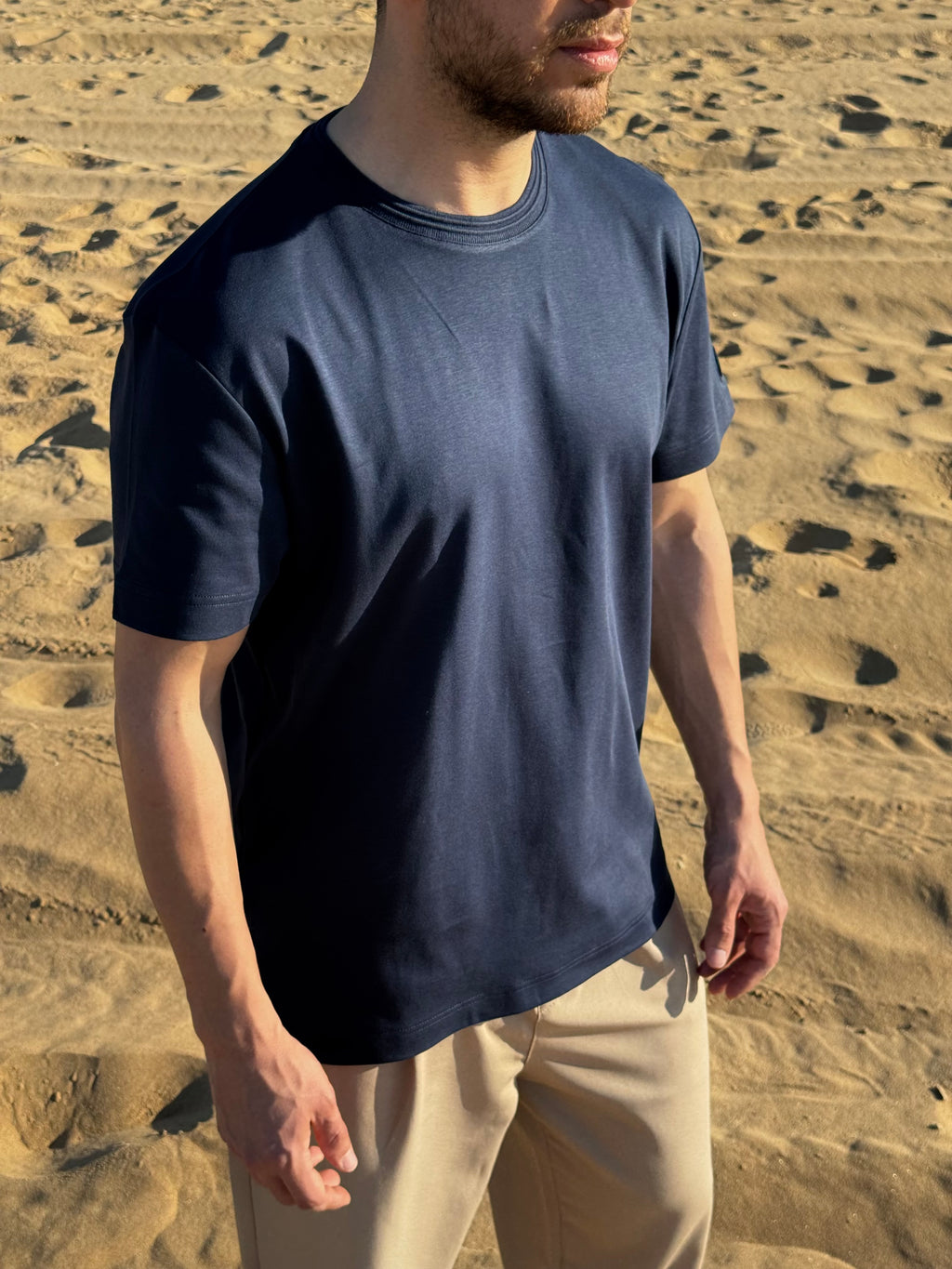 LACİVERT BASIC T-SHIRT