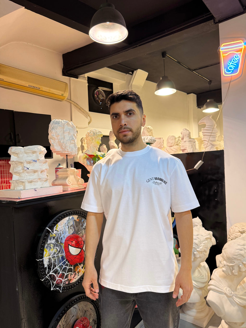 GENT MANNERS BEYAZ T-SHIRT