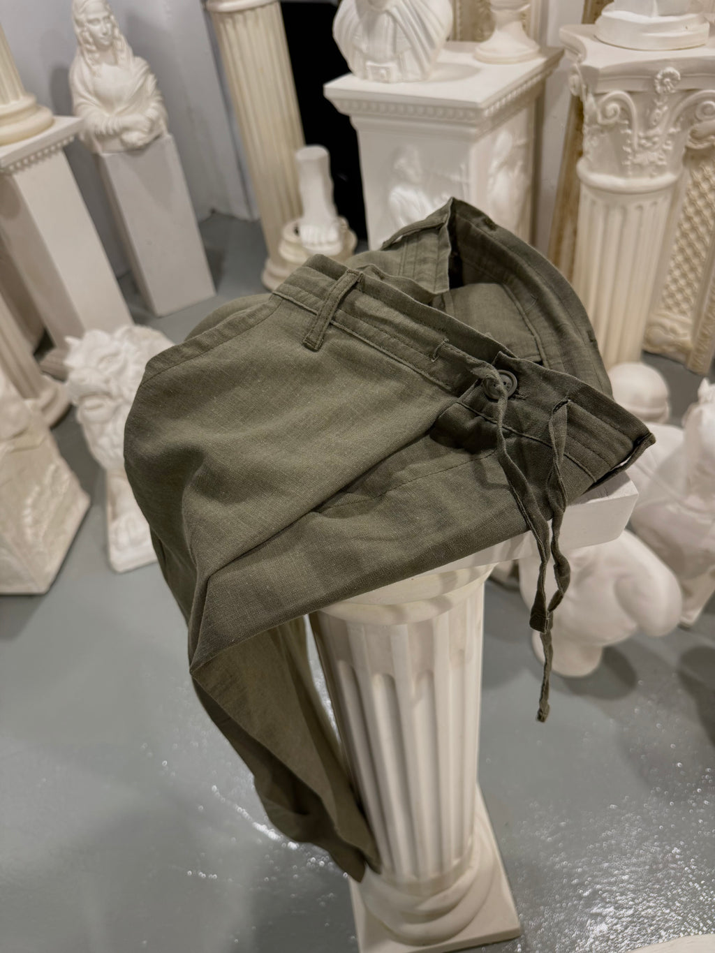 HAKİ KETEN PANTOLON
