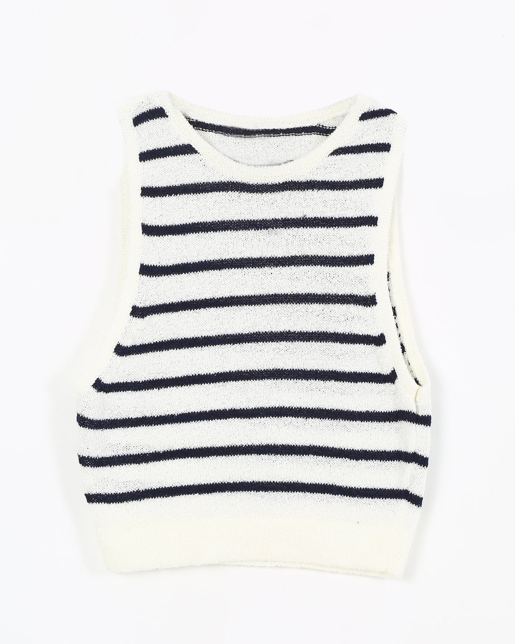 Çizgili Crop Top Triko