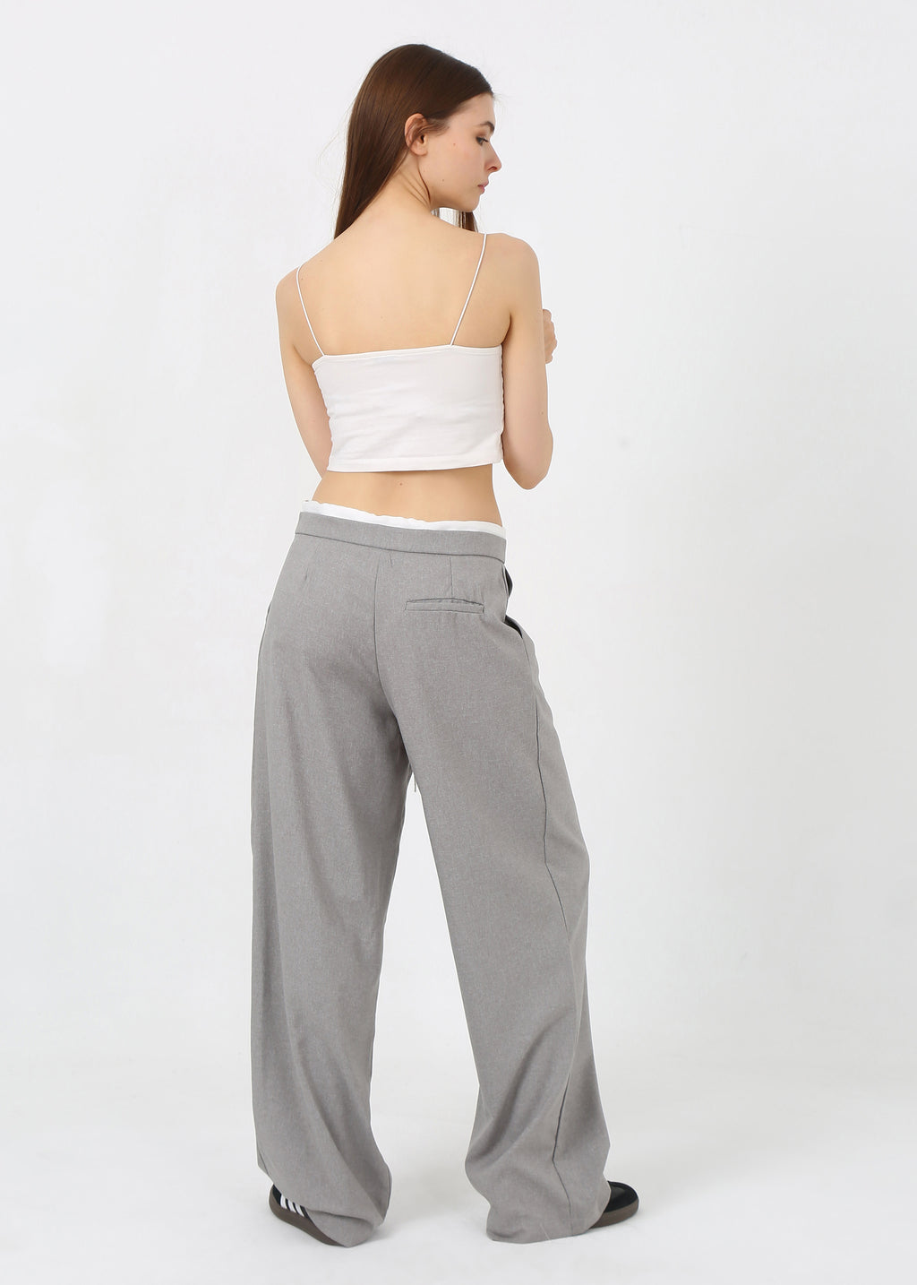 Boxer Detay Gri Pantolon