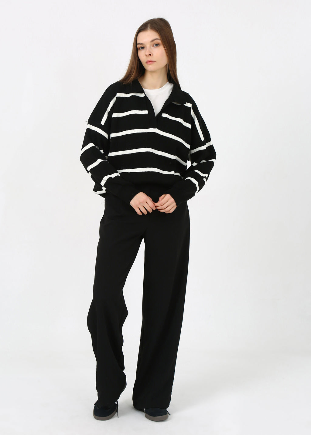 Çizgili Triko Kazak