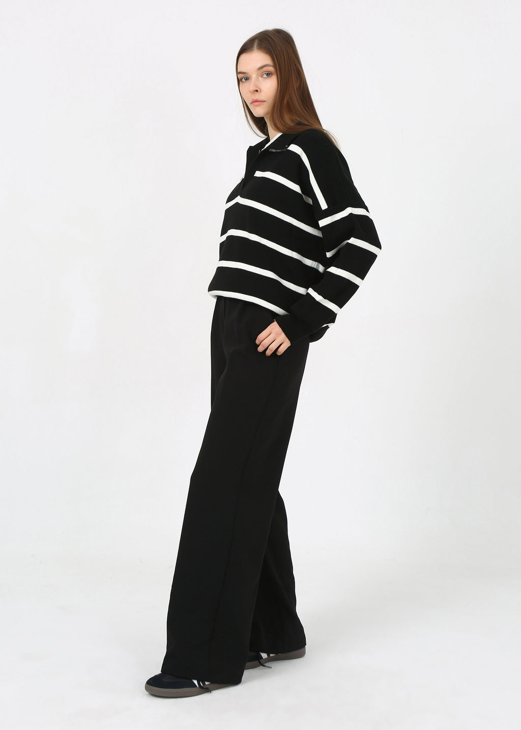 Çizgili Triko Kazak