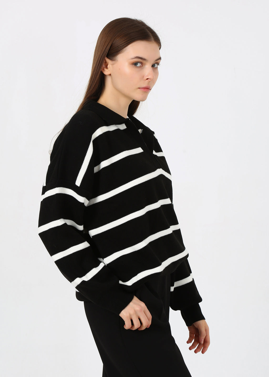 Çizgili Triko Kazak
